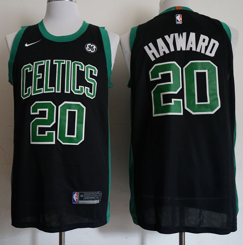 Men Boston Celtics #20 Hayward Black City Edition Game Nike NBA Jerseys->charlotte hornets->NBA Jersey